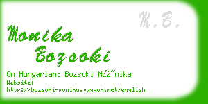 monika bozsoki business card